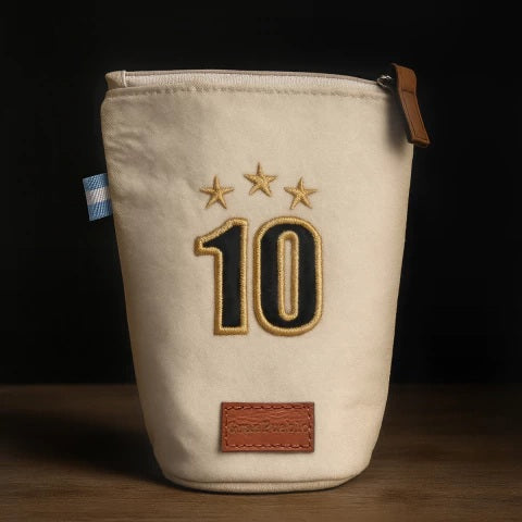 Yerba Mate Holder: 10 three starts-Handmade Cotton, Leather Closure - San Juan, Argentina