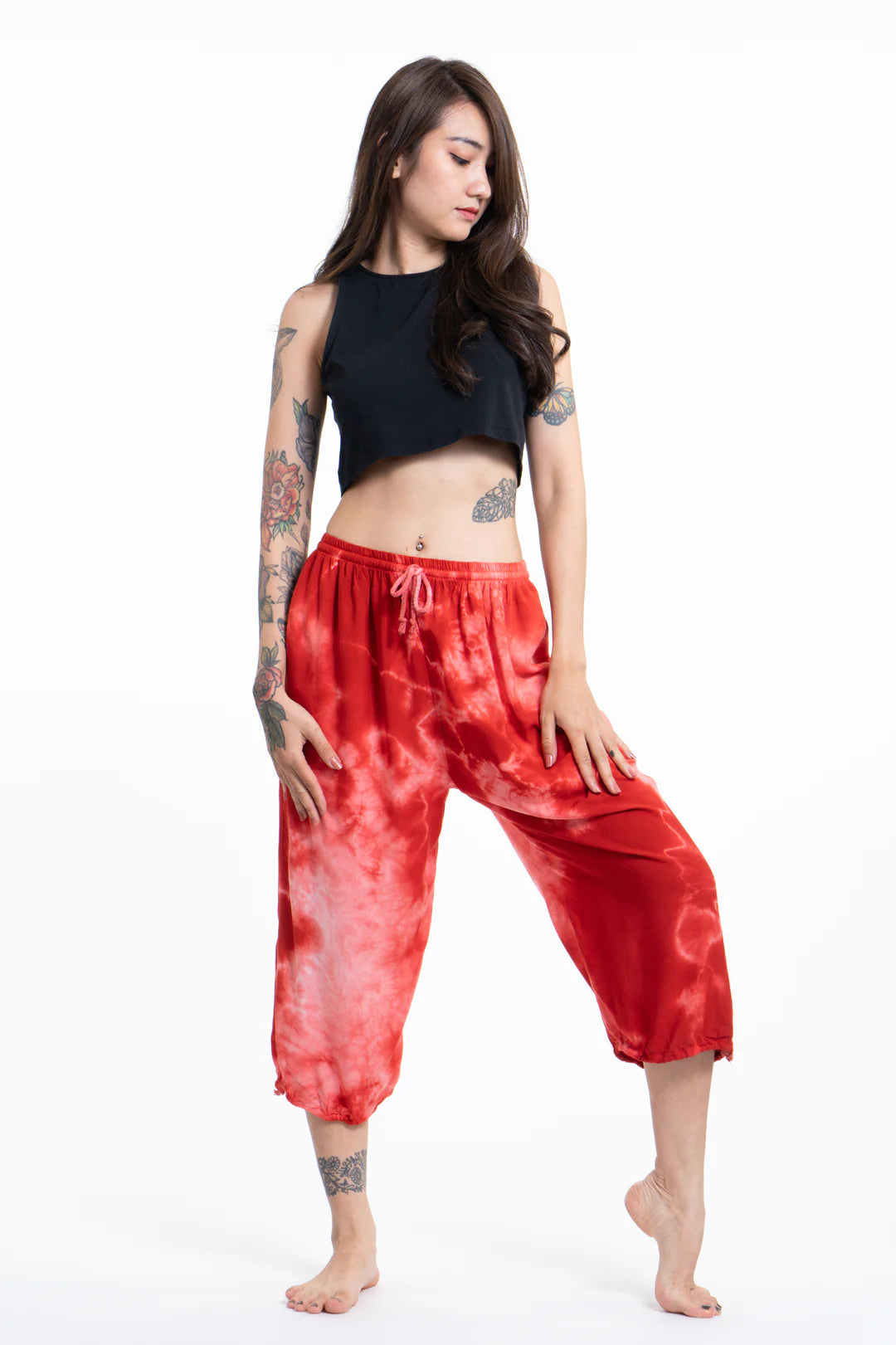 Tie Dye Yoga Massage Cropped Pants, Thailand