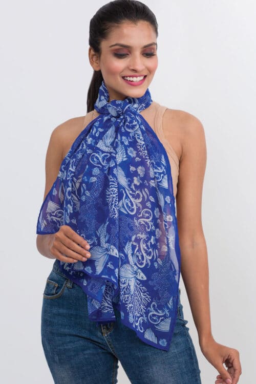 Cupro Scarf / Fish Shahila, India