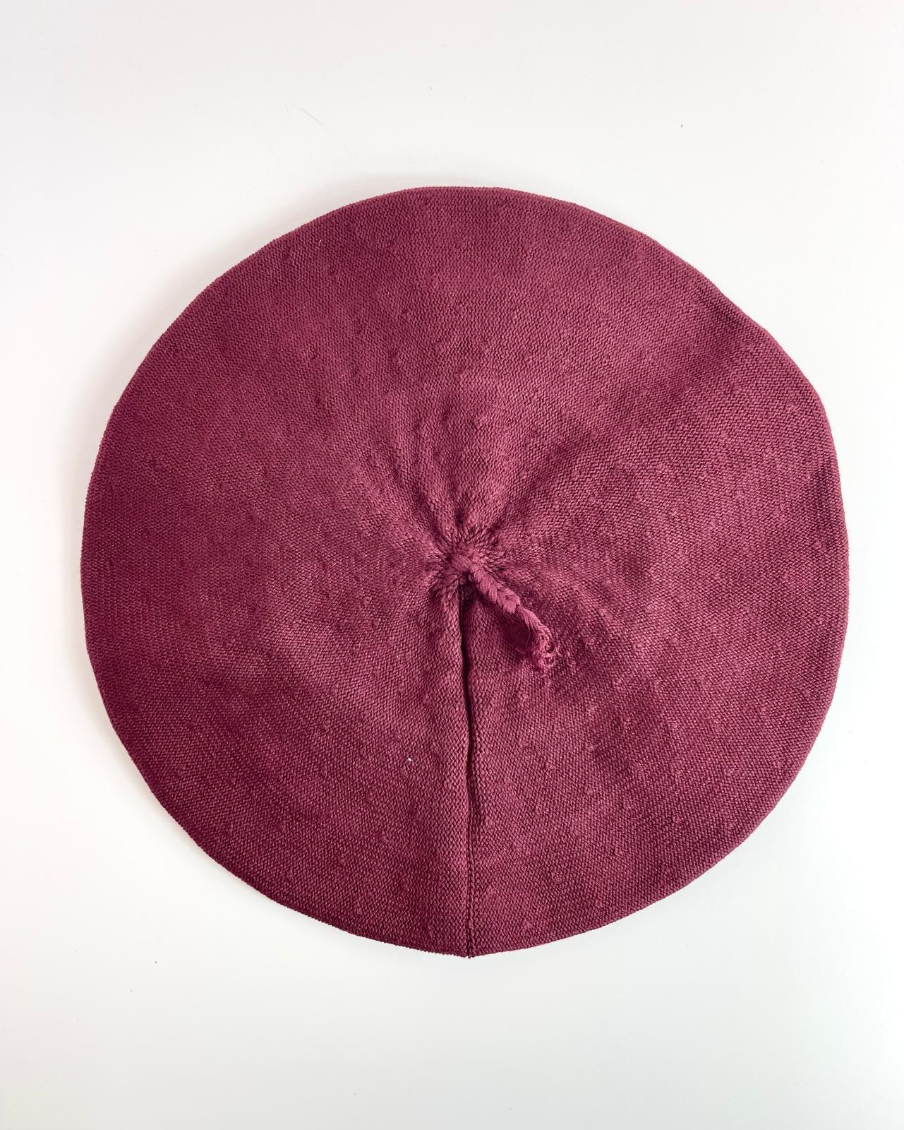 Handmade Cotton Beret from Córdoba, Argentina with Satin Lining