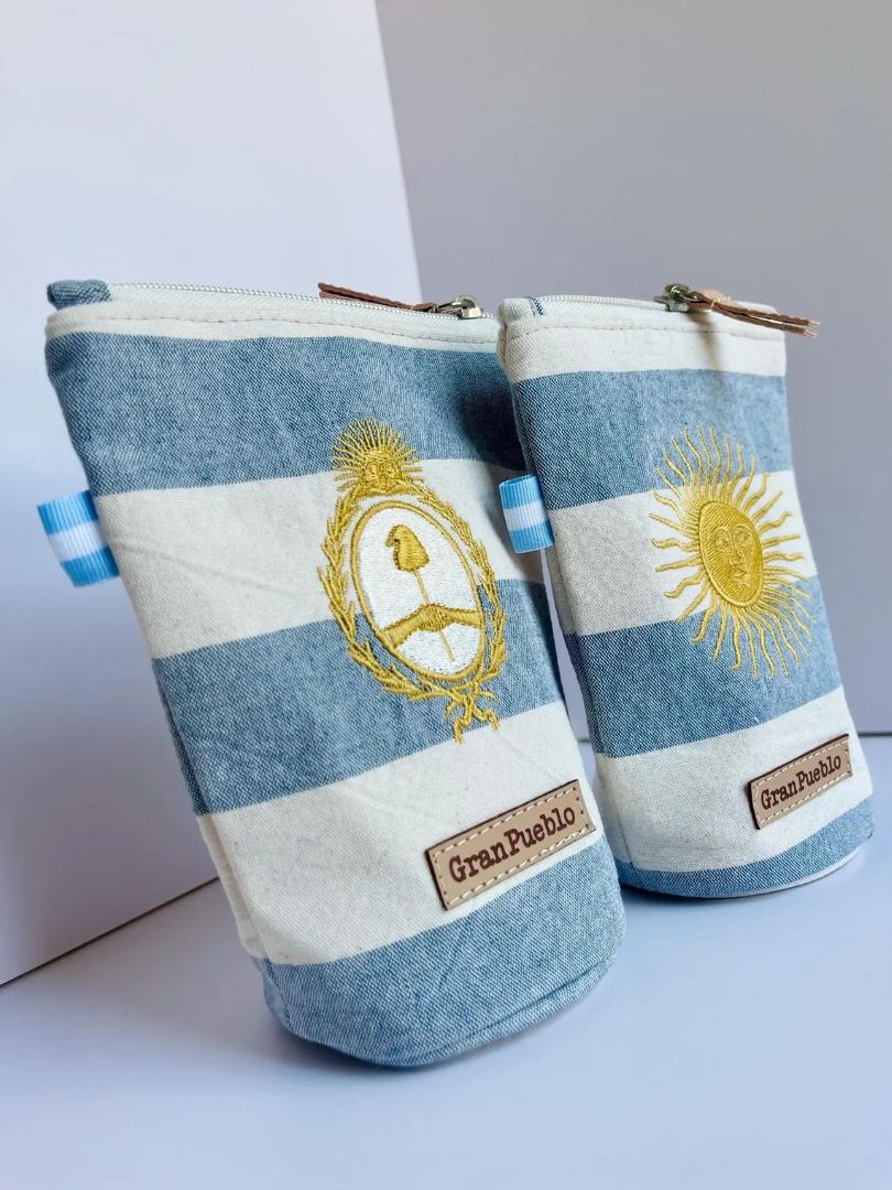 Vintage Argentine Yerbero-Golden COAT OF ARMS / Escudo Embroidery, Argentina