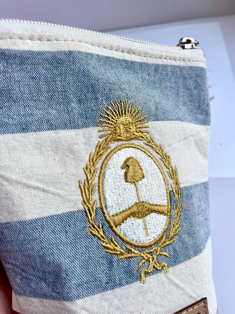 Vintage Argentine Yerbero-Golden COAT OF ARMS / Escudo Embroidery, Argentina