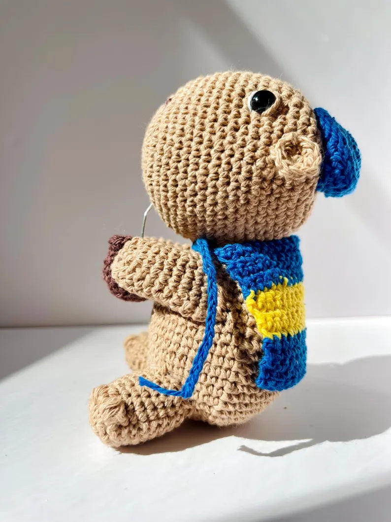 Handmade Argentine Carpincho / Light Brown /Amigurumi/Boca,River,Argentina