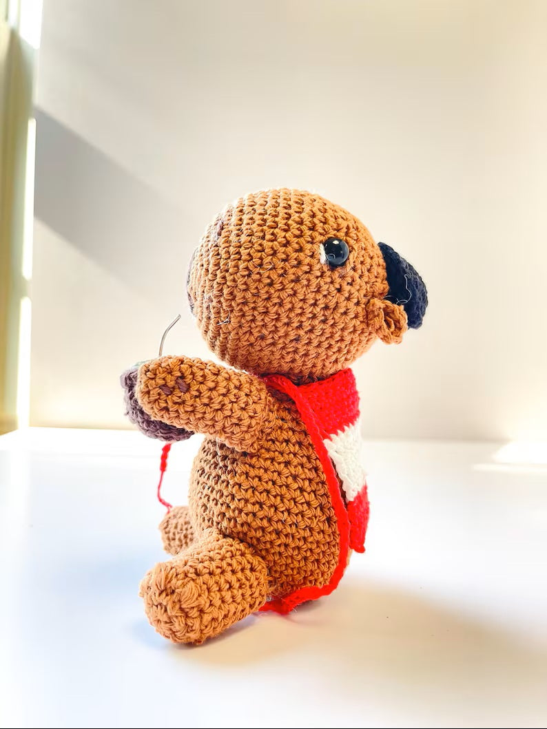 Handmade Argentine Carpincho / Brown /Amigurumi/Boca,River,Argentina