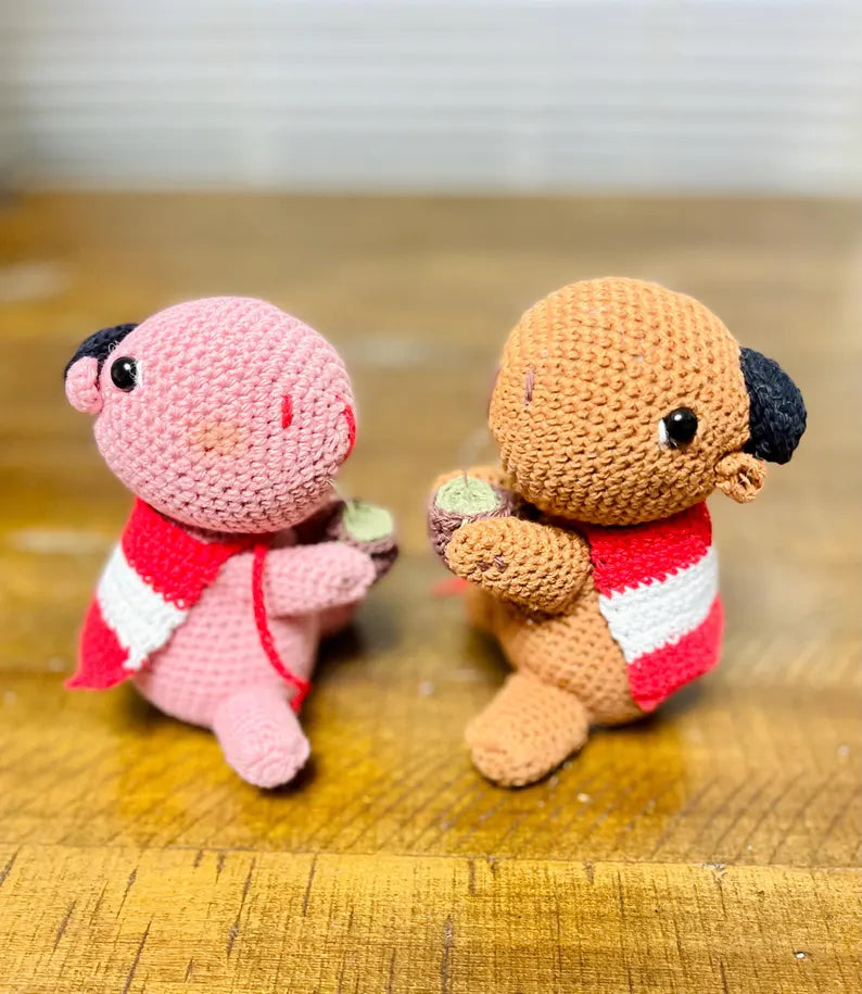 Handmade Argentine Carpincho / PINK /Amigurumi/Boca,River,Argentina