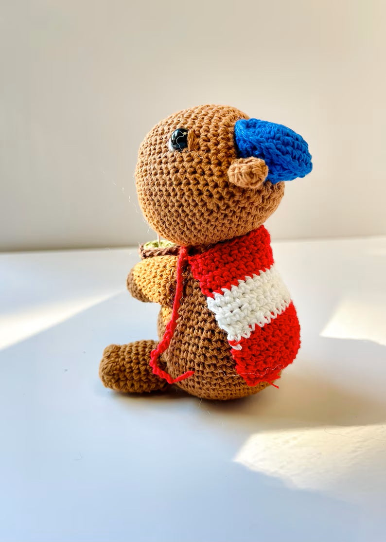 Handmade Argentine Carpincho / Brown /Amigurumi/Boca,River,Argentina