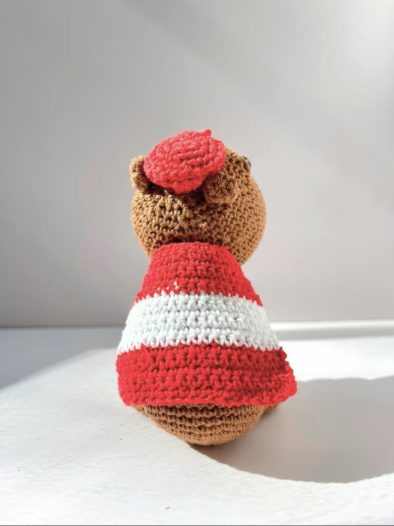 Handmade Argentine Carpincho / Brown /Amigurumi/Boca,River,Argentina