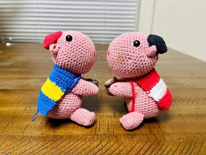 Handmade Argentine Carpincho / PINK /Amigurumi/Boca,River,Argentina