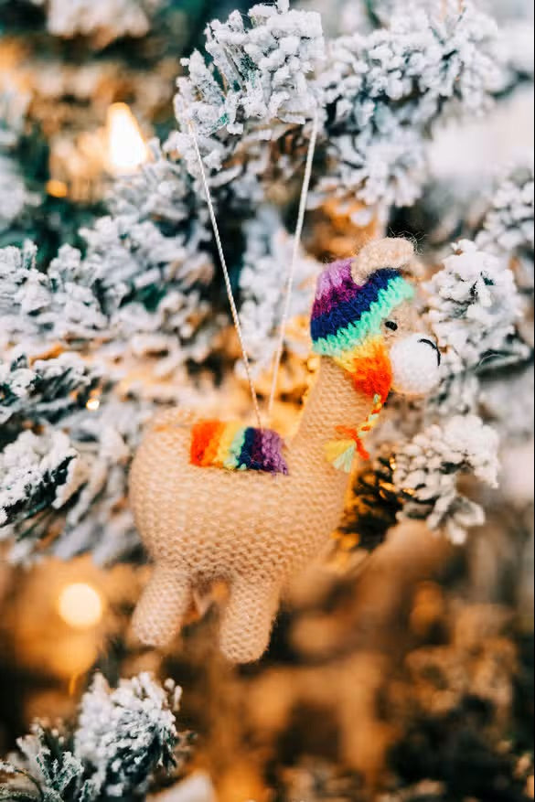 Llama Crocheted Ornament, Peru
