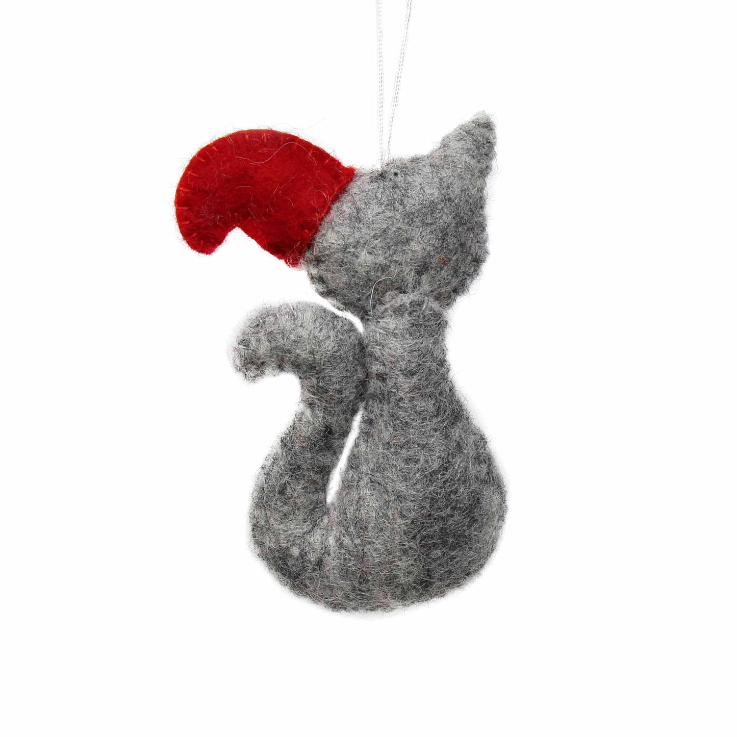 Handcrafted Kitty Cat Felt Ornament, Nepal
