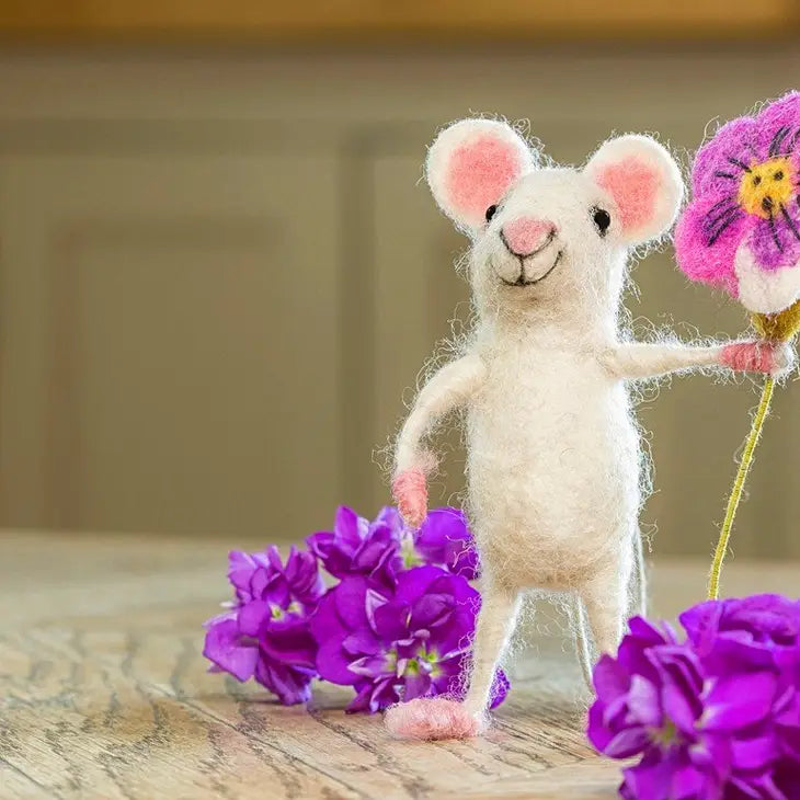 Felt Mouse with Pansy, Nepal