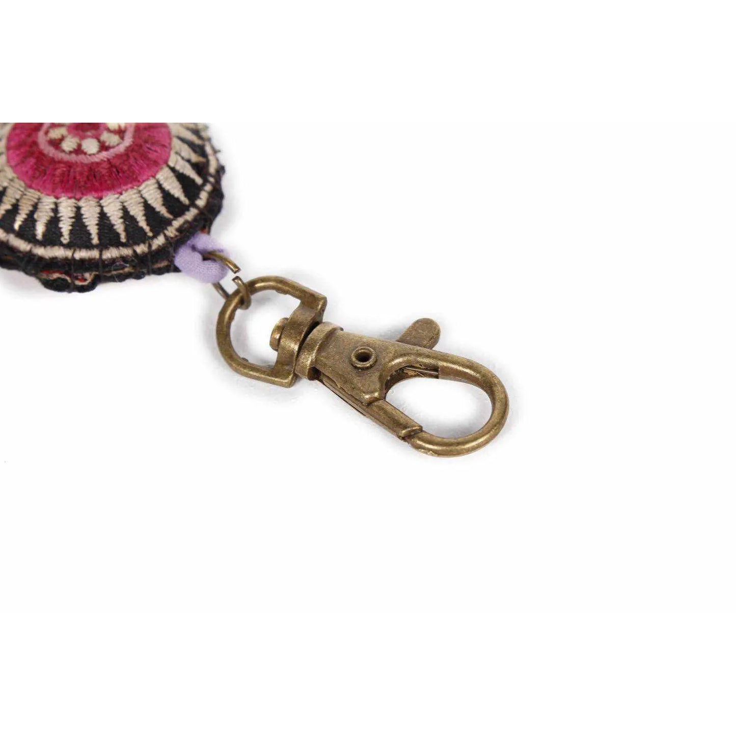 Key Chain Upcycled Pom Pom Zipper Pull, Nepal