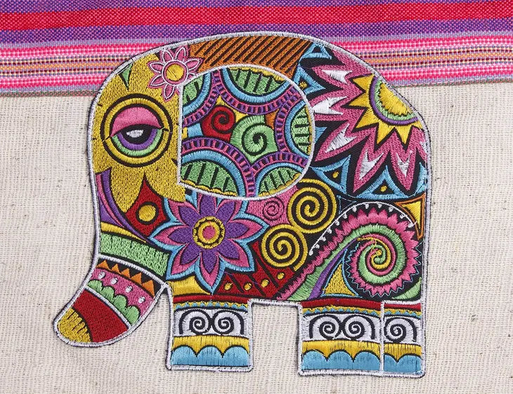 Rainbow Elephant Clutch - Ipad Table Bag, Thailand