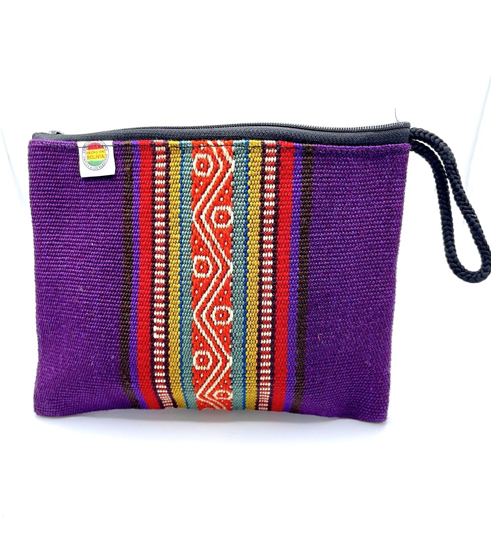 Clutch Aguayo Bag - Purple, Bolivia