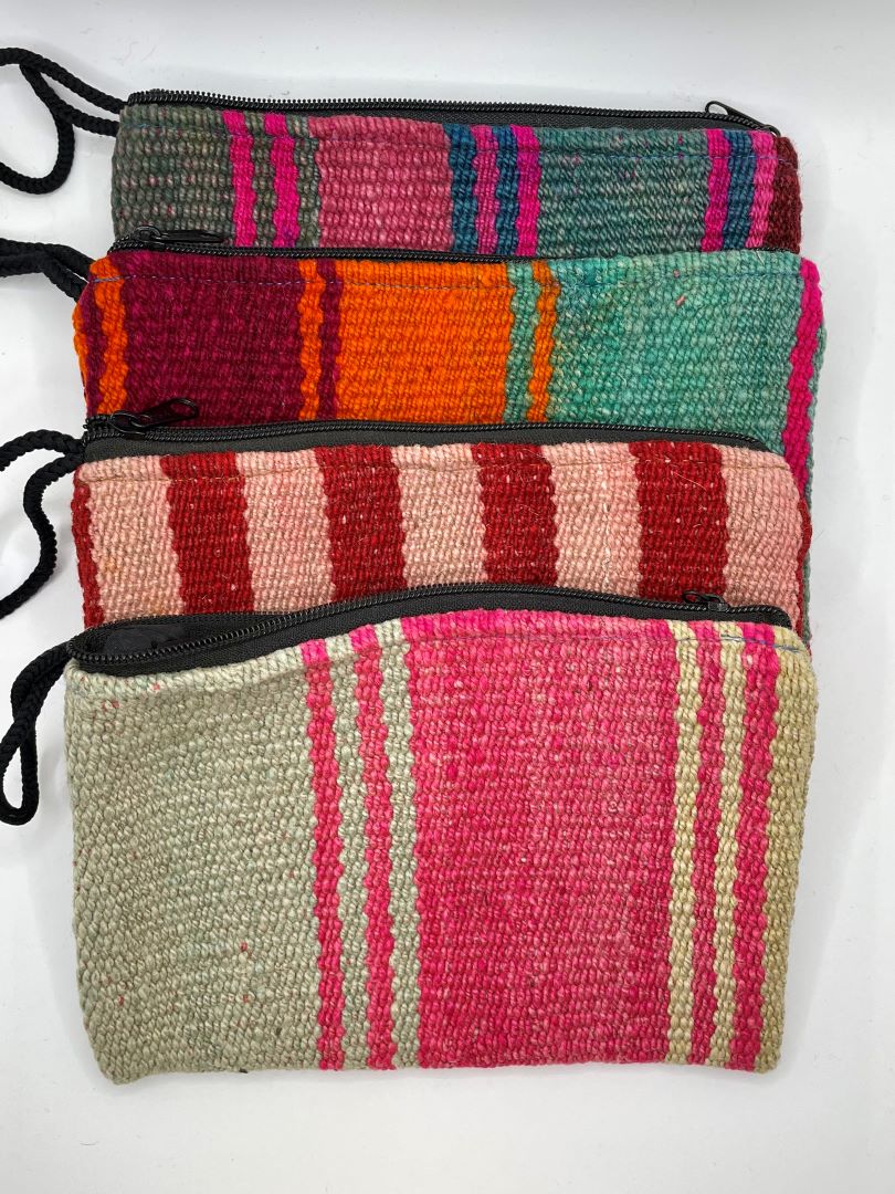 Aguayo Clutch, Orange/Pink/Red Hand woven Accessories Bag, Bolivia