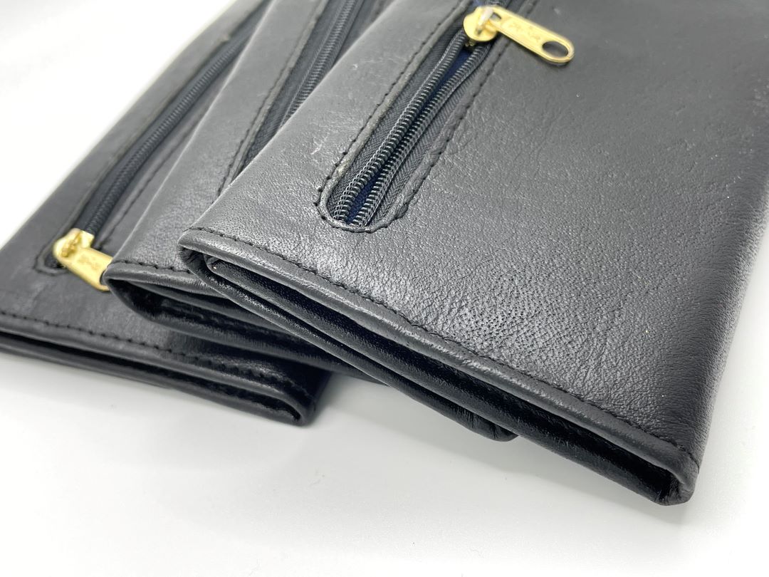 Genuine Black Leather Wallet Aguayo, Peru
