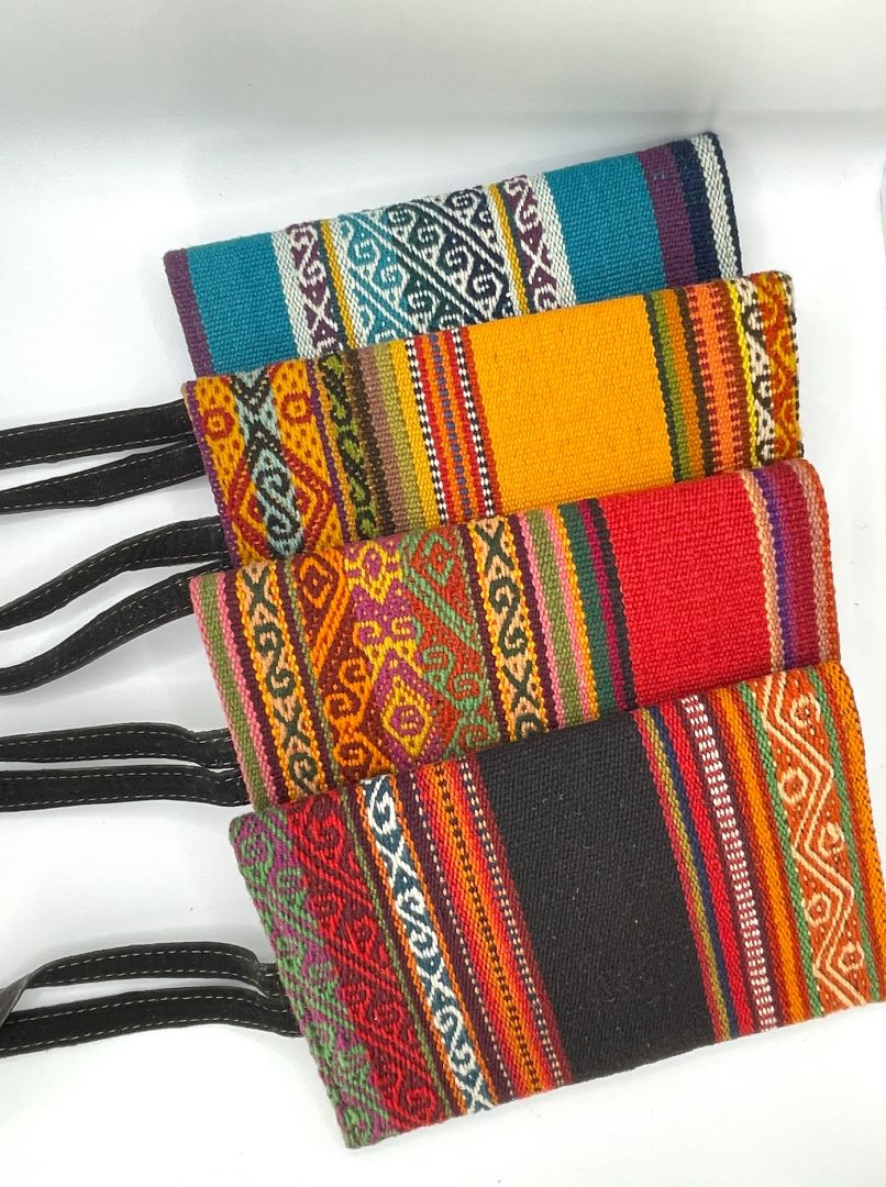 Aguayo and Suede Clutch, Red, Bolivia