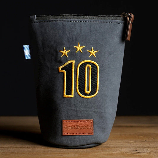 Yerba Mate Holder: 10 three starts-Handmade Cotton, Leather Closure - San Juan, Argentina