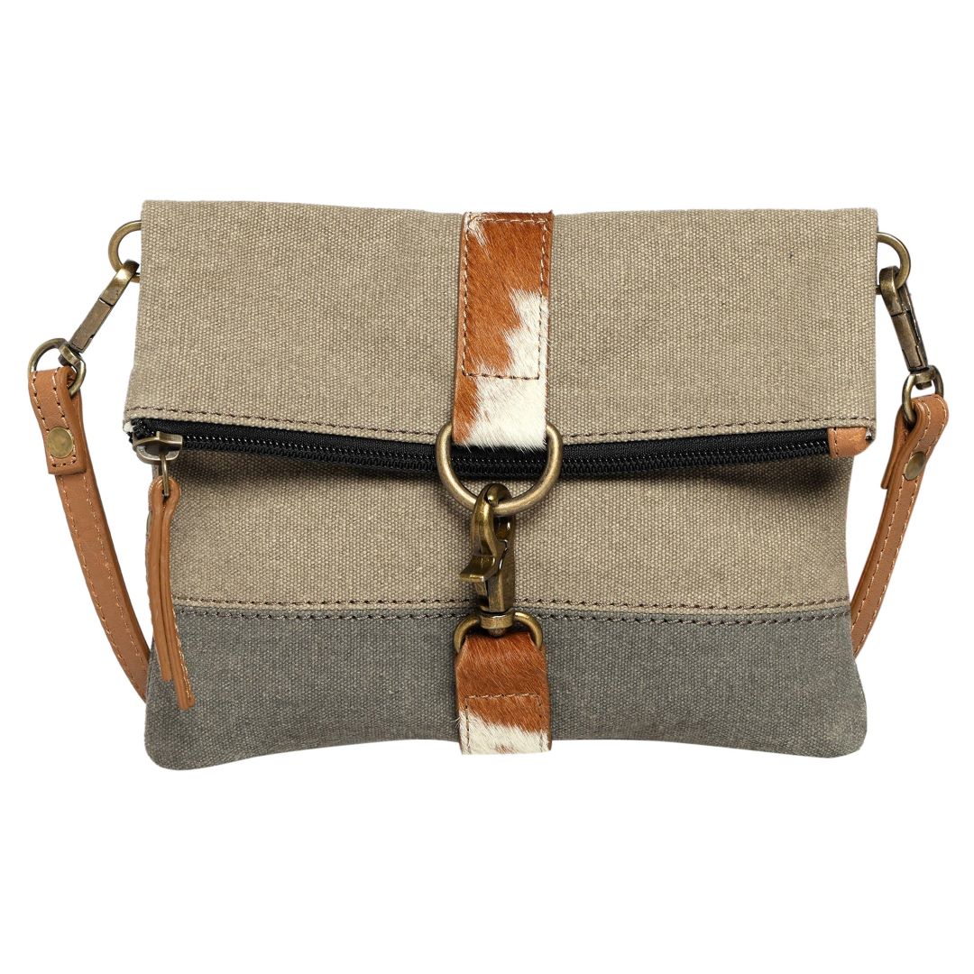Women's Crossbody Bag, Original Leather - Finley Stone Cowhide, India