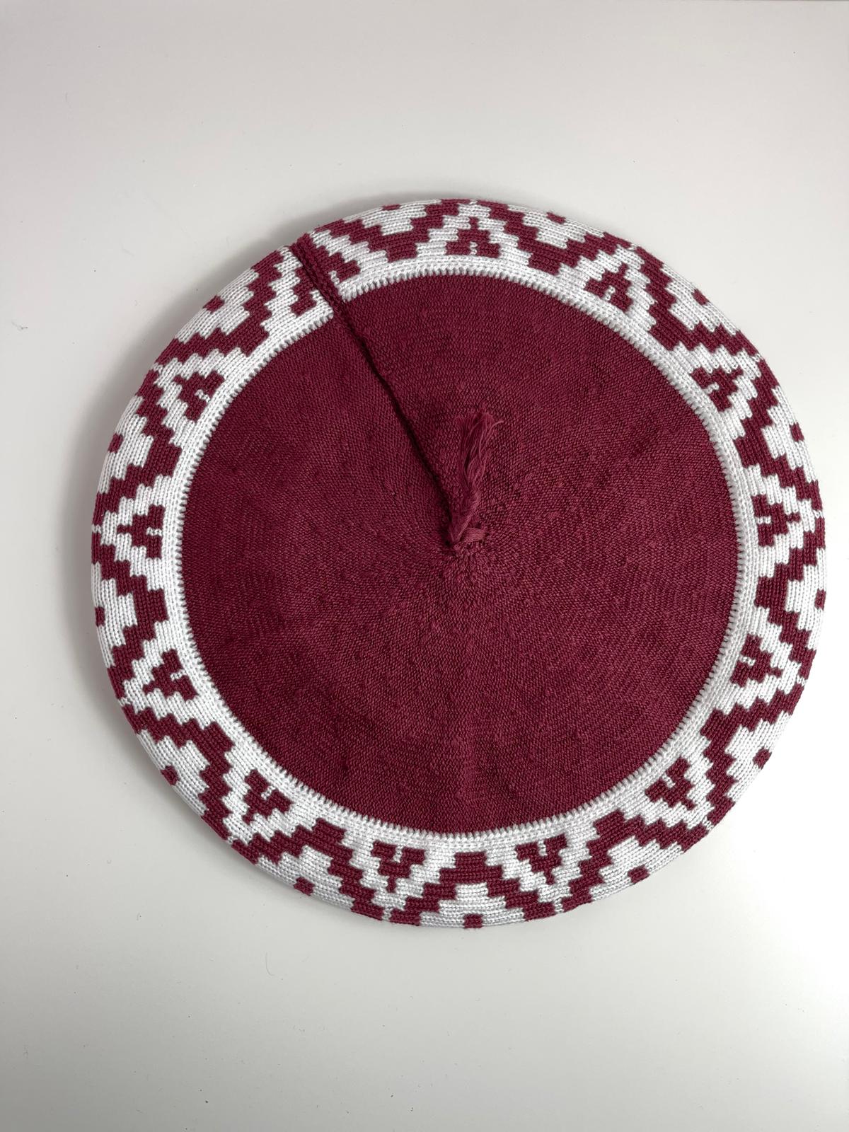 Argentine Beret with Guarda Pampa-Handmade Cotton Beret-Unisex