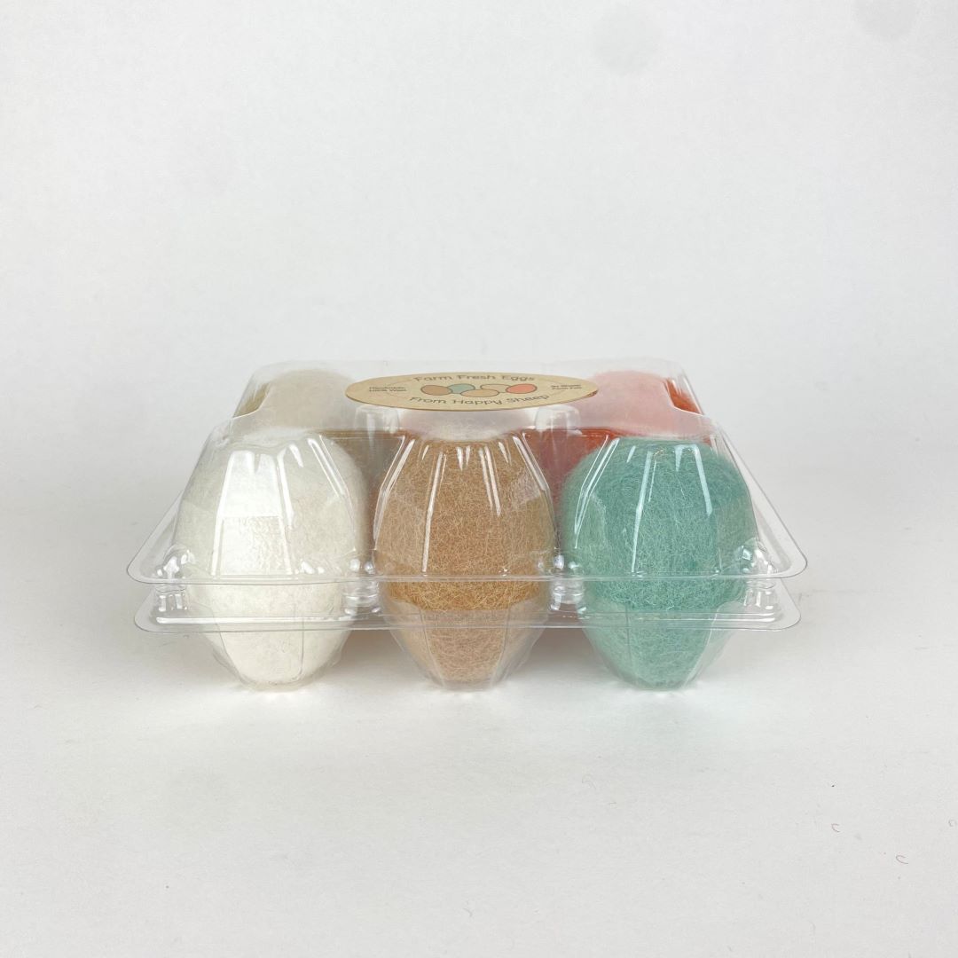 Felt eggs - Farm Fresh Collection- Packs of 6, Nepal