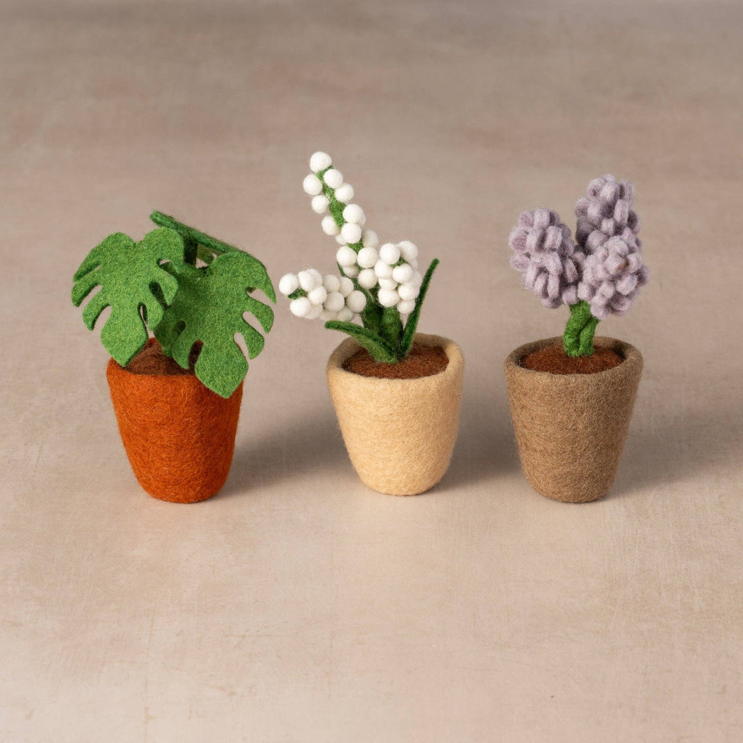Felted Flower Pot - Leaves, Nepal