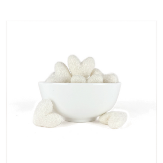 White Hearts- Set of 5, Nepal