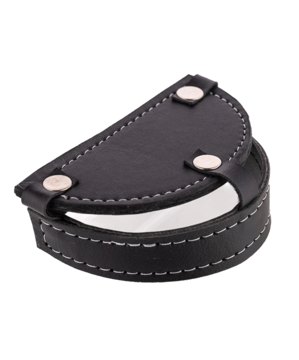 Mate Wind Protector Cover - Black Faux Leather Half Cover with Elastic- Outdoor Yerba Mate Accessory - Made in Argentine
