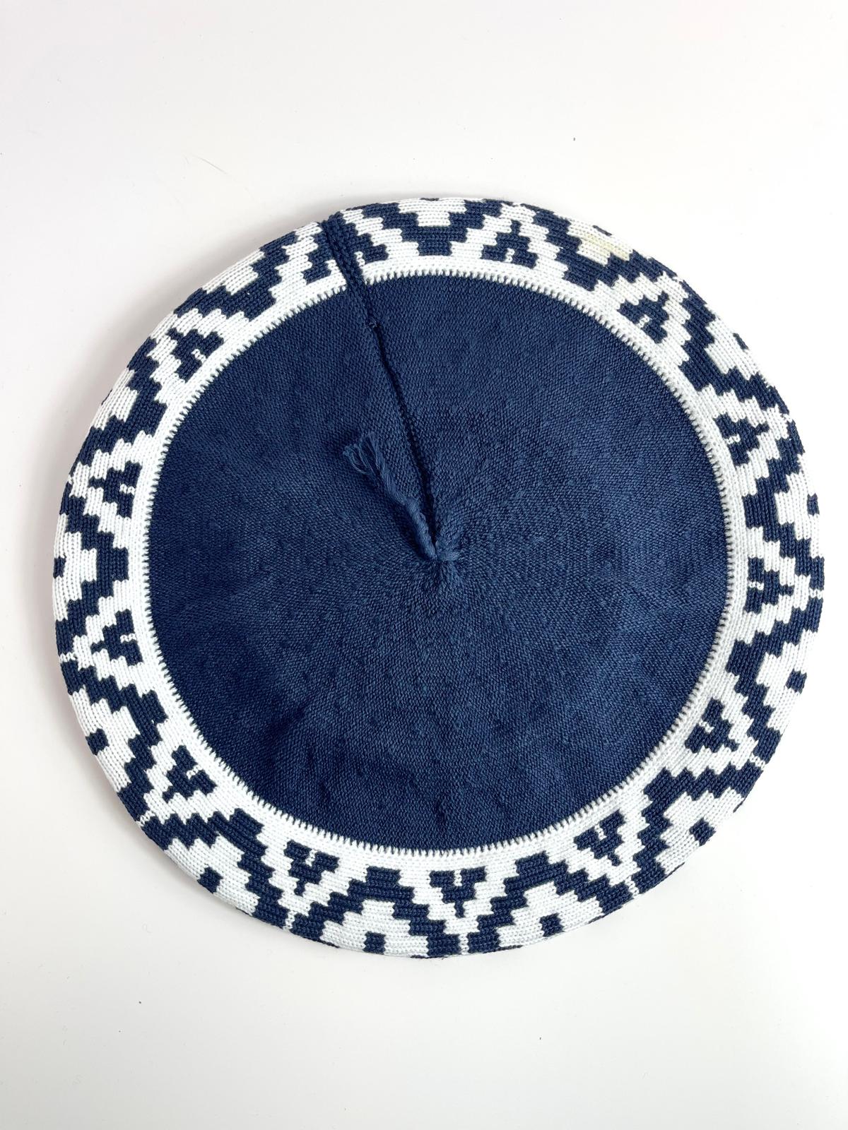 Argentine Beret with Guarda Pampa-Handmade Cotton Beret-Unisex
