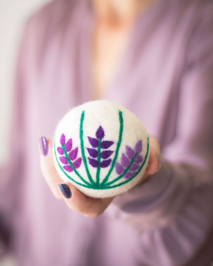 Eco Dryer Balls - Lavender Fields Set of 3,  LADYBUG with bag, New Zealand