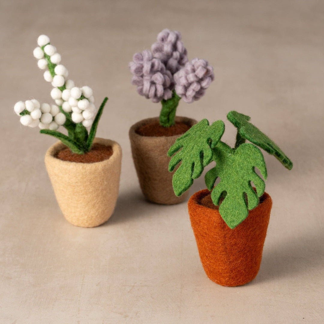 Felted Flower Pot - Leaves, Nepal