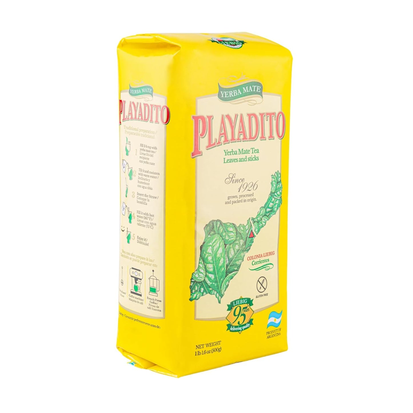 Yerba Mate Tea Playadito 500g (1.1oz), Argentina