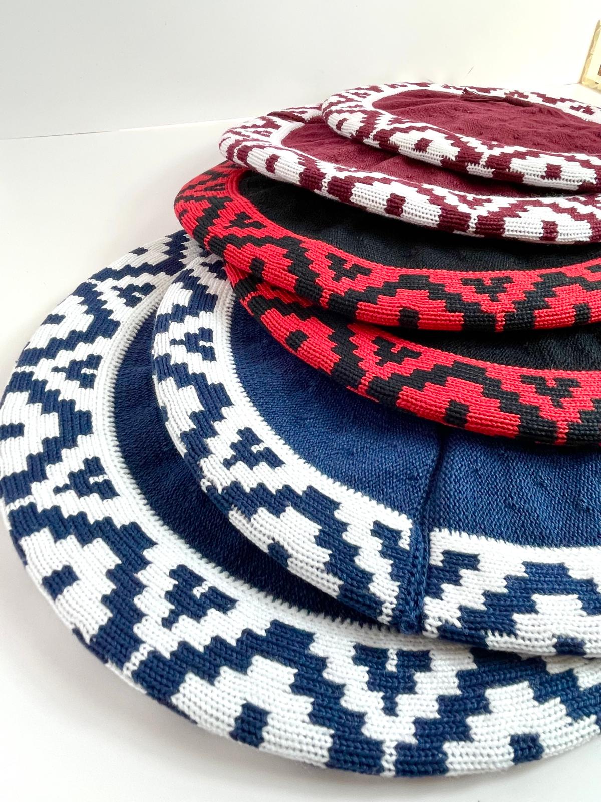 Argentine Beret with Guarda Pampa-Handmade Cotton Beret-Unisex