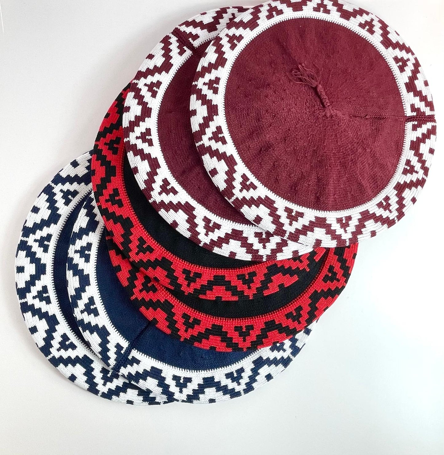 Argentine Beret with Guarda Pampa-Handmade Cotton Beret-Unisex