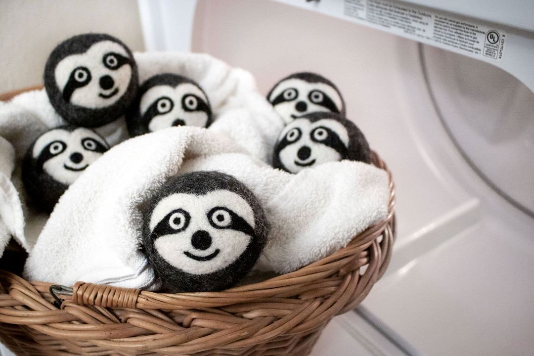 Eco Dryer Balls - Set of 3 - Sloth Trio, New Zealand