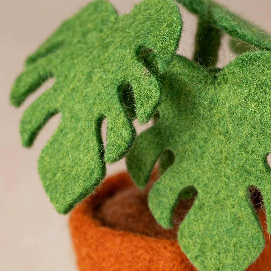Felted Flower Pot - Leaves, Nepal