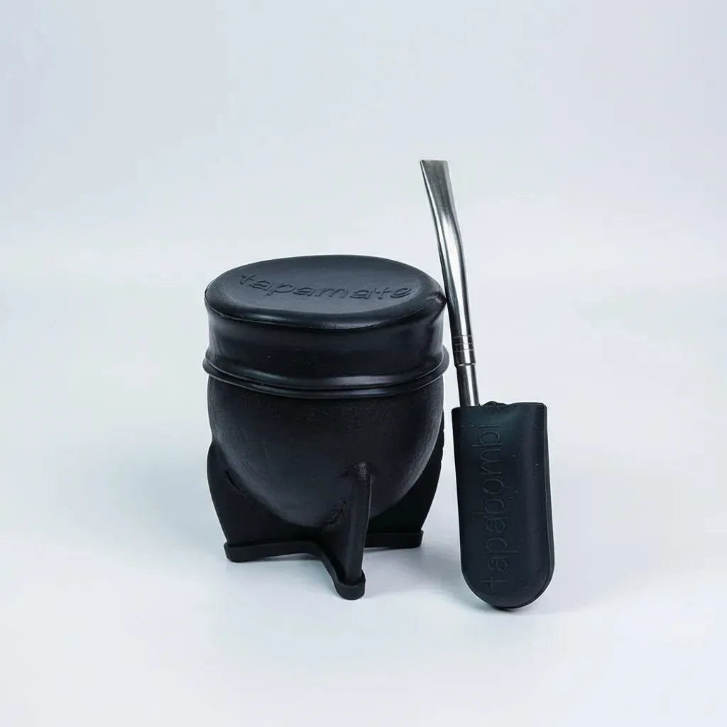 Mate Travel Set | Silicone Mate Lid & Bombilla Case | Spill-Free Mate | Universal Fit | Mate on the Go