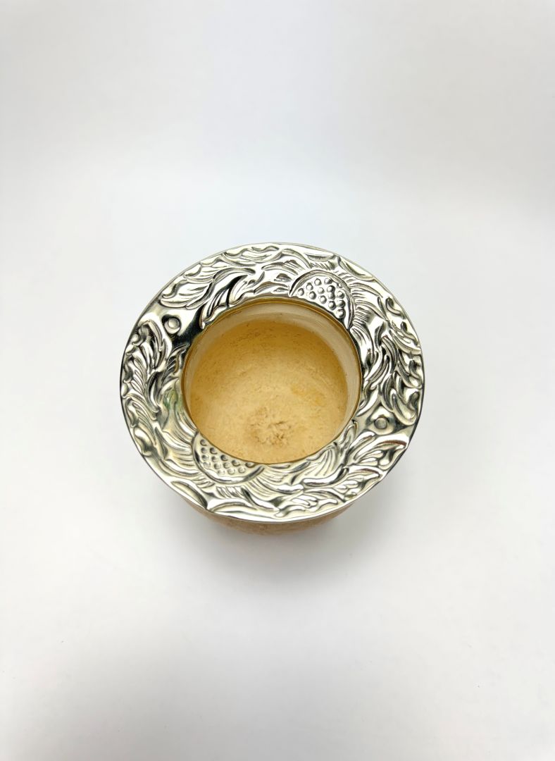 Luxury Imperial Mate - Artisan Reserve - Handcrafted Orfebre Virola - Uruguayan Calabash - Cured Leather, Argentina