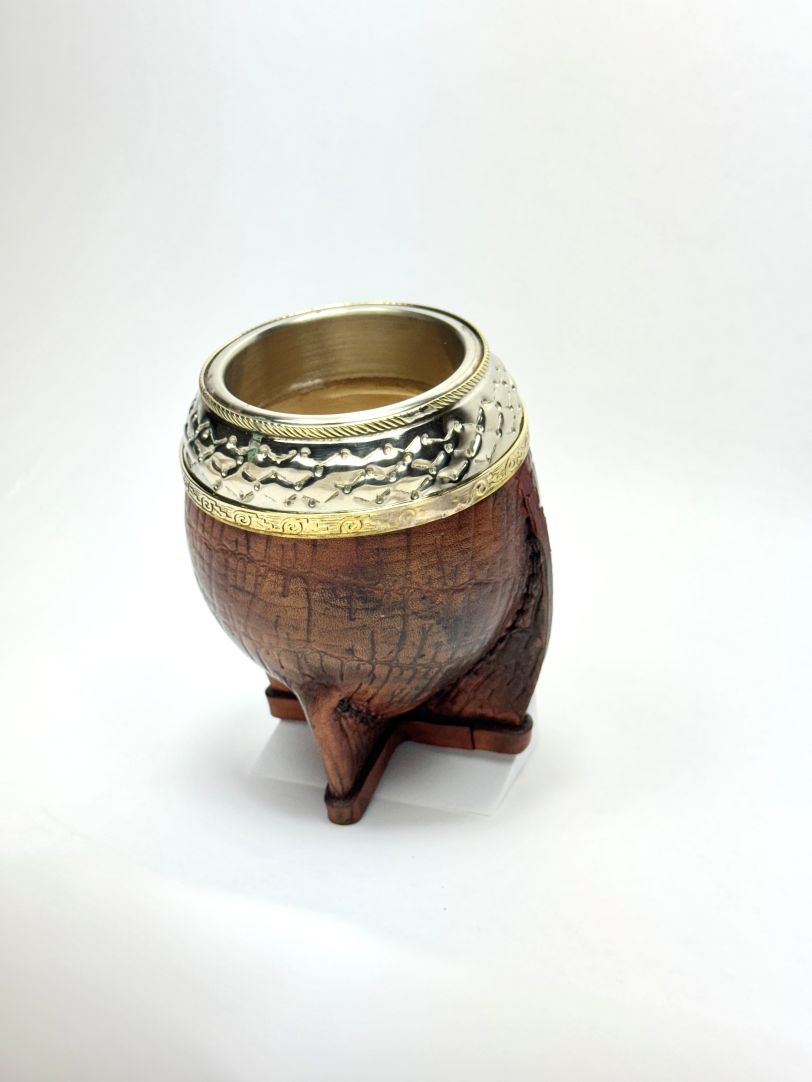 Luxury Torpedo Mate – Collector's Edition | Hand-Chiseled Ferrule, Uruguayan Gourd & Hand-Stitched Leather | Handmade in Argentina