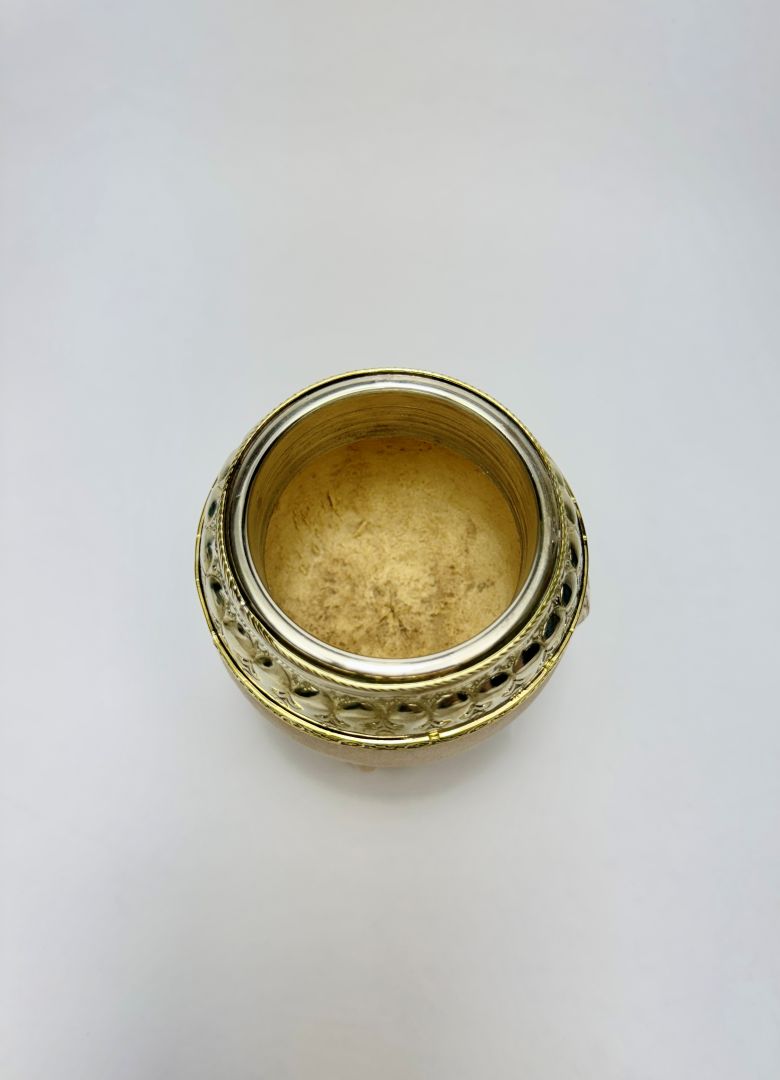 Luxury Torpedo Mate-Artisan Reserve-Hand - Selected Uruguayan -Cured Leather-Handcrafted Virola-Made in Argentina ( small )