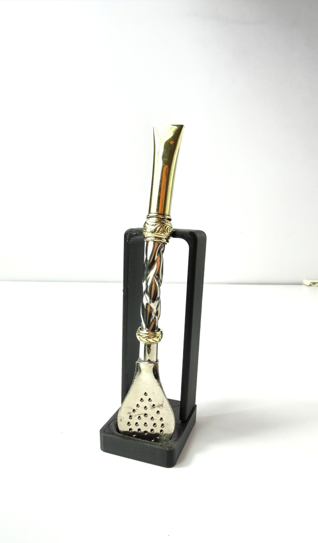 Premium Alpaca & Brass Mini Bombilla | 6.4", Argentina