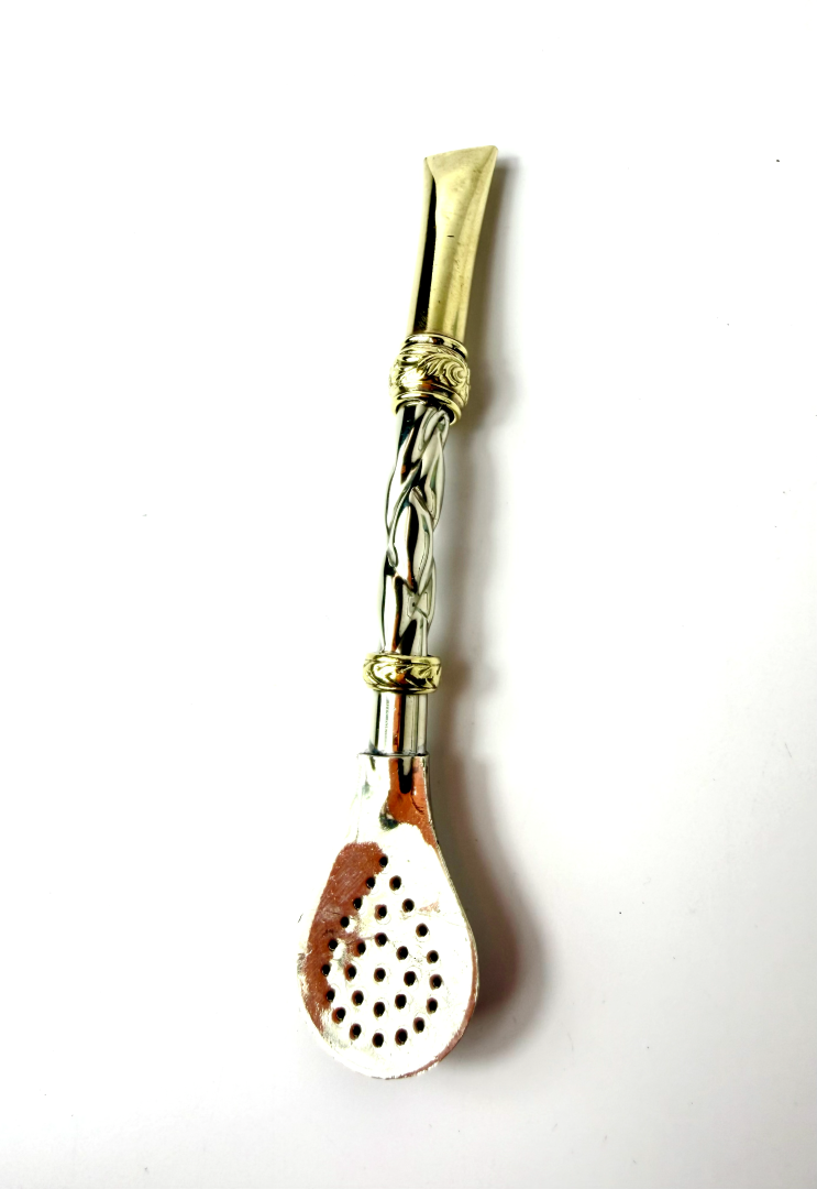 Premium Alpaca & Brass Mini Bombilla | 6.4", Argentina