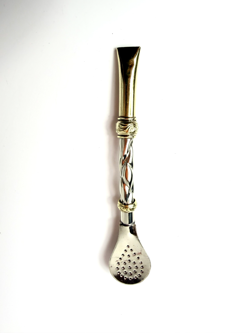 Premium Alpaca & Brass Mini Bombilla | 6.4", Argentina