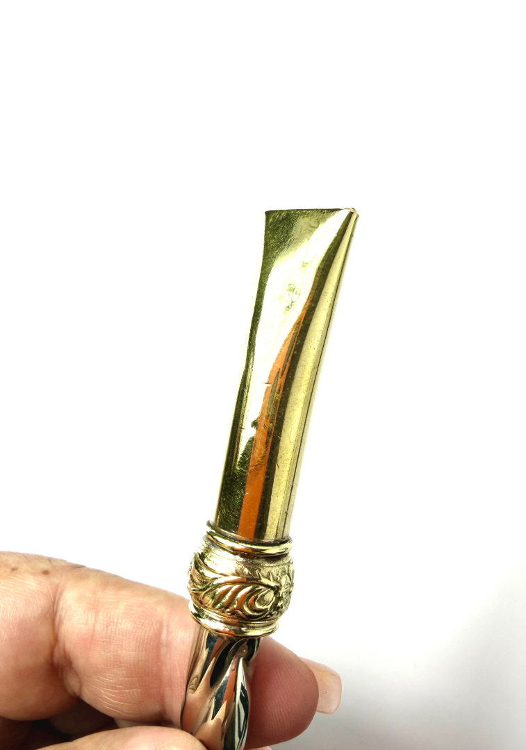 Premium Alpaca & Brass Mini Bombilla | 6.4", Argentina