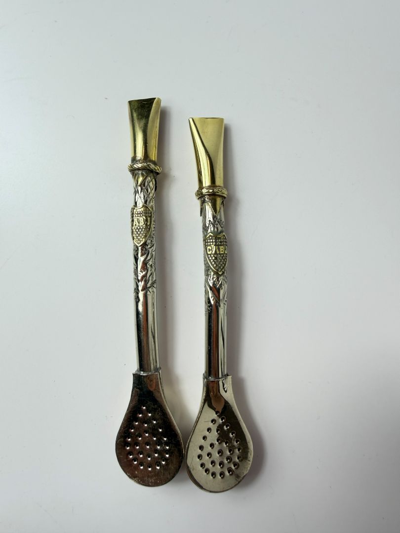 Premium Handcrafted German Silver Bombilla – Boca & River | Limited Availability