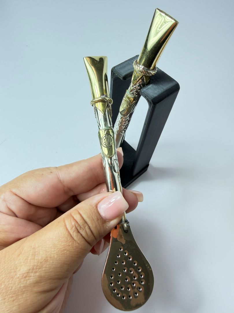 Premium Handcrafted German Silver Bombilla – Boca & River | Limited Availability