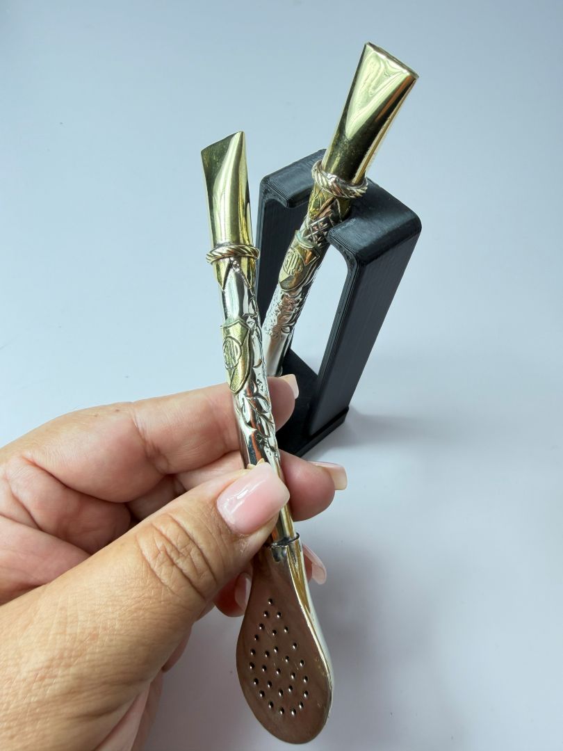 Premium Handcrafted German Silver Bombilla – Boca & River | Limited Availability