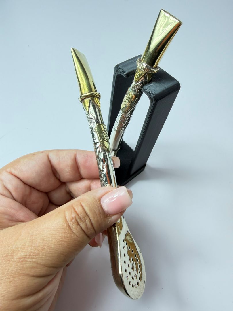 Premium Handcrafted German Silver Bombilla – Boca & River | Limited Availability