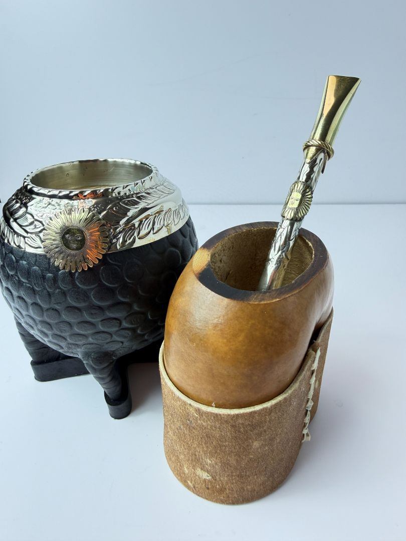 One-of-a-Kind Sol de Mayo Handcrafted Bombilla | German Silver & Brass – 6.4"
