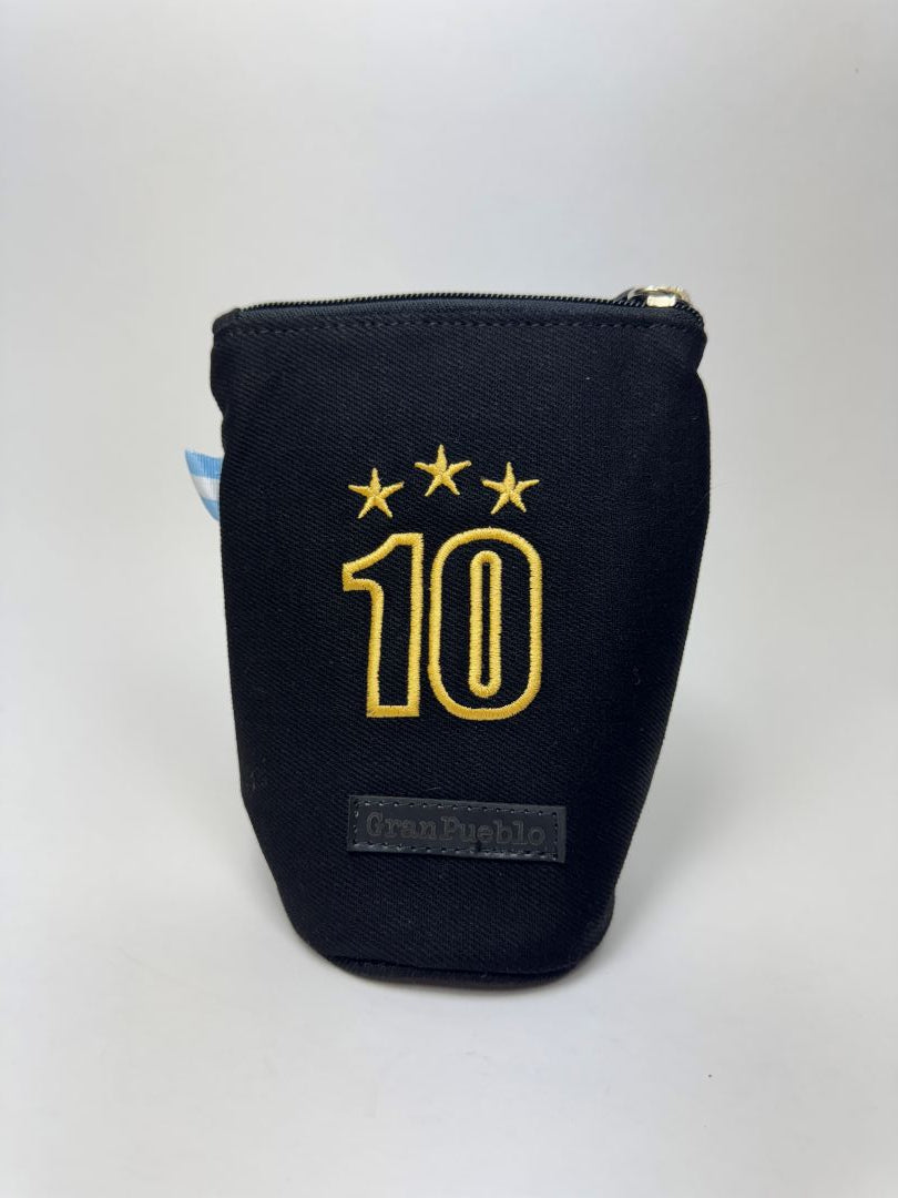 Yerba Mate Holder: 10 three starts-Handmade Cotton, Leather Closure - San Juan, Argentina